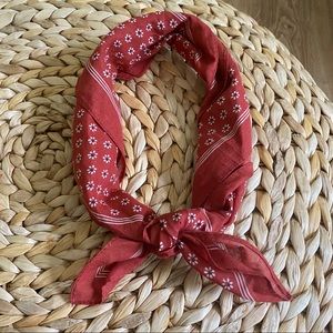 Madewell Bandanna Style Floral Neck Tie Hair Scarf